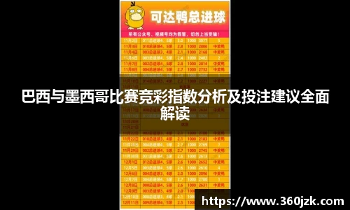 巴西与墨西哥比赛竞彩指数分析及投注建议全面解读